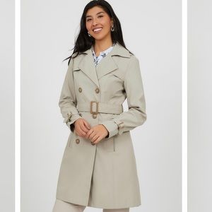 Double-Breast Belted Trench Coat